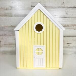 Handmade Custom Yellow Birdhouse 3D Printed Garden Eco-Friendly Porch Backyard